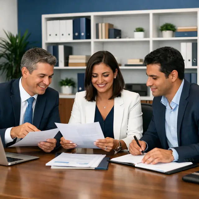 Equipe do Escritório Contábil Polega em reunião profissional